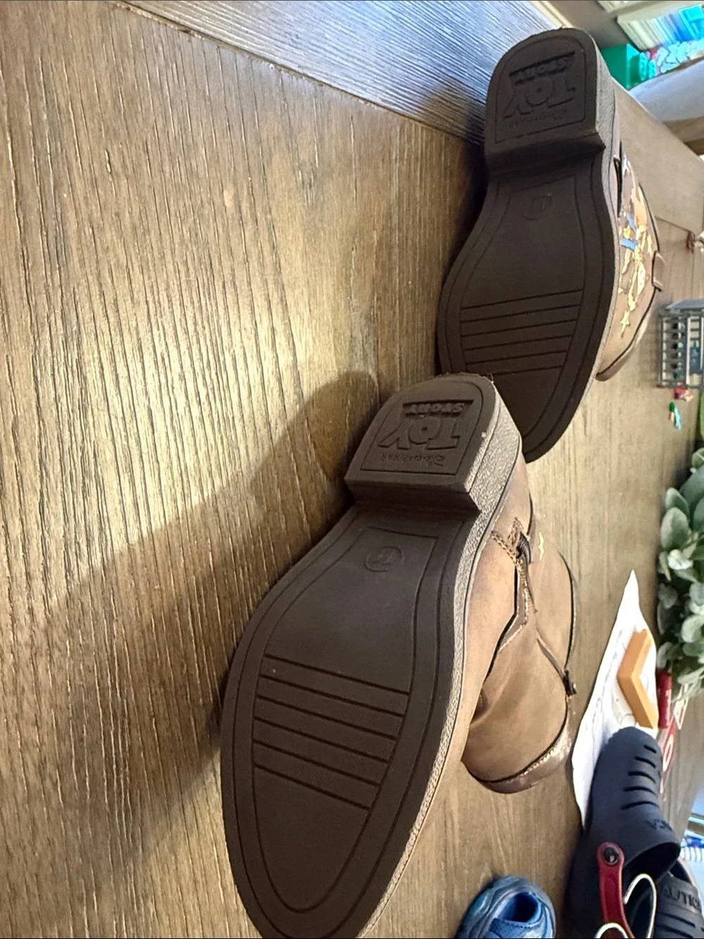 Disney Brown Kids Cowboy Boots with Woody Graphic Toy Story Size 11